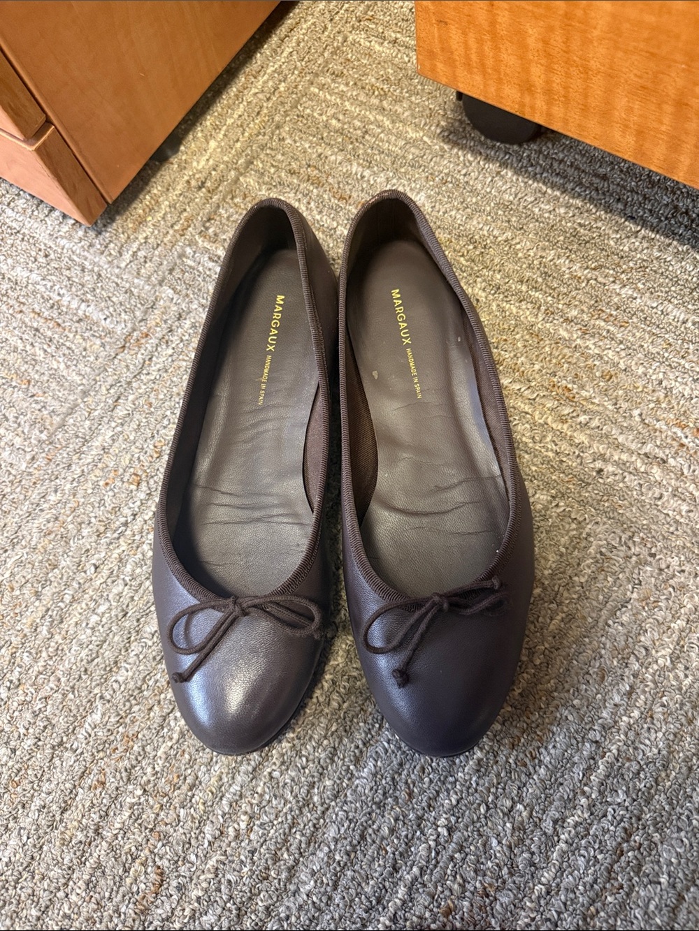 Margaux Espresso Nappa Ballet Flat